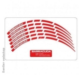 Barracuda Wheel stripes felnicsík piros/fehér #1