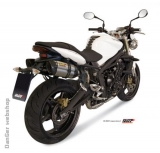 SUONO steel black dual slip-on kipufogódob, Street Triple 07-09 #1