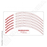 Barracuda Wheel stripes felnicsík piros/fehér #1