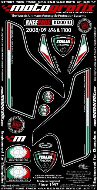 Ducati Monster 696/1100 08-09 kneepad kit