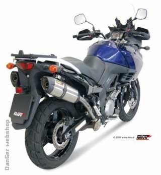 SUONO steel black dual slip-on kipufogódob, DL 1000 V-strom 05