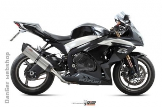 SUONO steel black dual slip-on kipufogódob, GSXR1000 09 (katalizátor mentes összekötõvel)