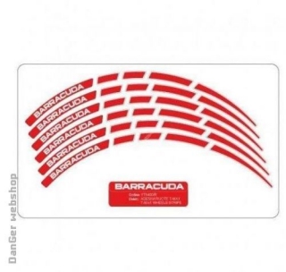 Barracuda Wheel stripes felnicsík piros/fehér